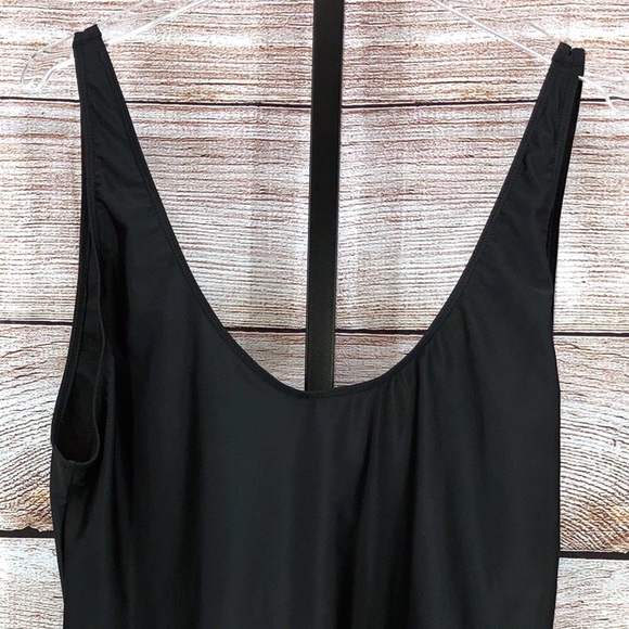 NWT Pretty Little Thing Black Basic Low Scoop One Piece Swimsuit Size 18 - Picture 11 of 11